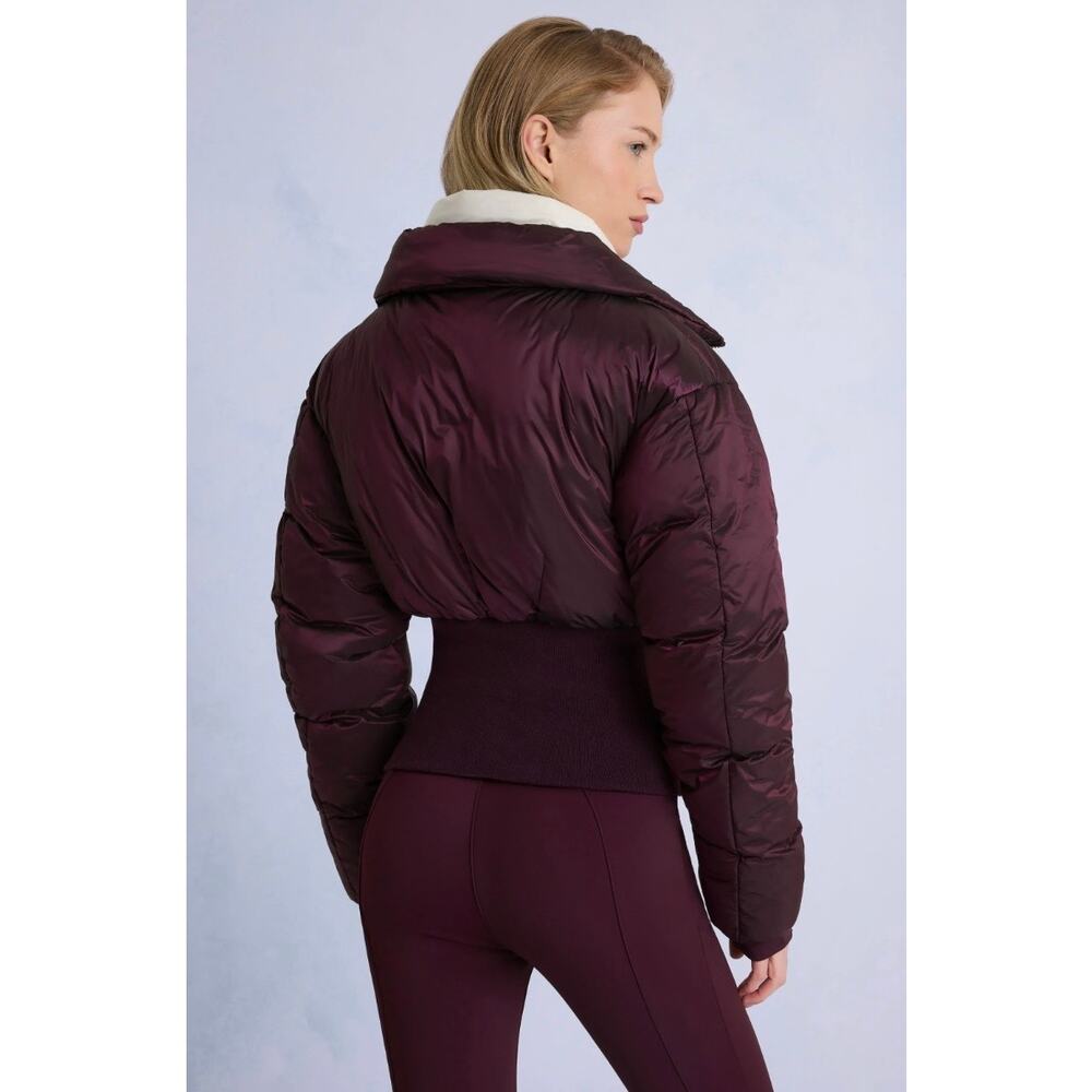 Bo+Tee Oh Polly Waterproof Layered Ski Jacket Puffer Burgundy Size M New - Picture 3 of 8